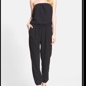 Black Joie strapless jumpsuit